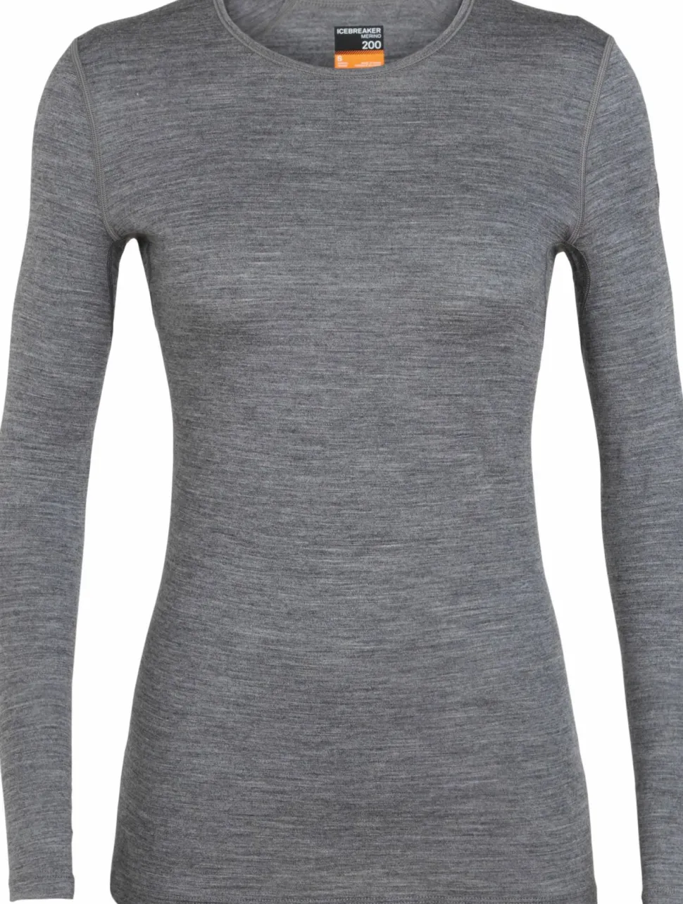 Icebreaker Women's 200 Oasis Long Sleeve Crewe Gritstone Heather