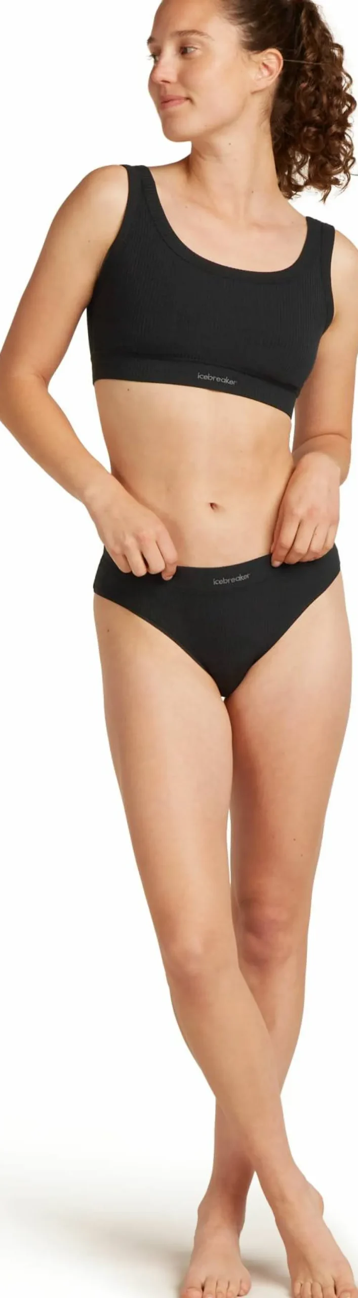 Icebreaker Women's Merino Rib Lotus Hipster Black Online