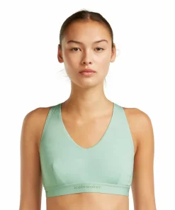 Icebreaker Women's Merino 125 Cool-Lite Sprite Racerback Bra Mint Outlet