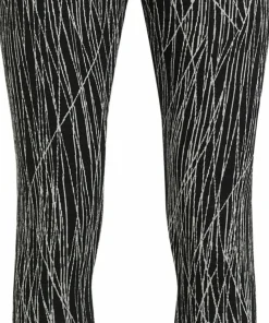 Icebreaker Women's Merino 260 Tech Vertex High Rise Leggings Delta Lines AOP Black/Snow Online
