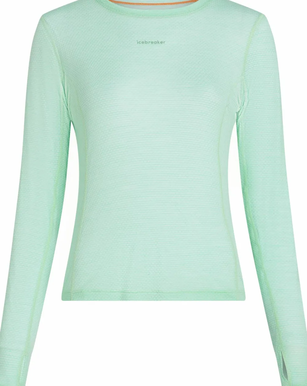 Icebreaker Women's Merino 75 Cool-Lite Featherlight Longleeve Crewe Mint Hot