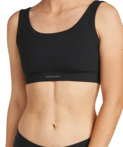 Icebreaker Women's Merino Rib Lotus Bra Black
