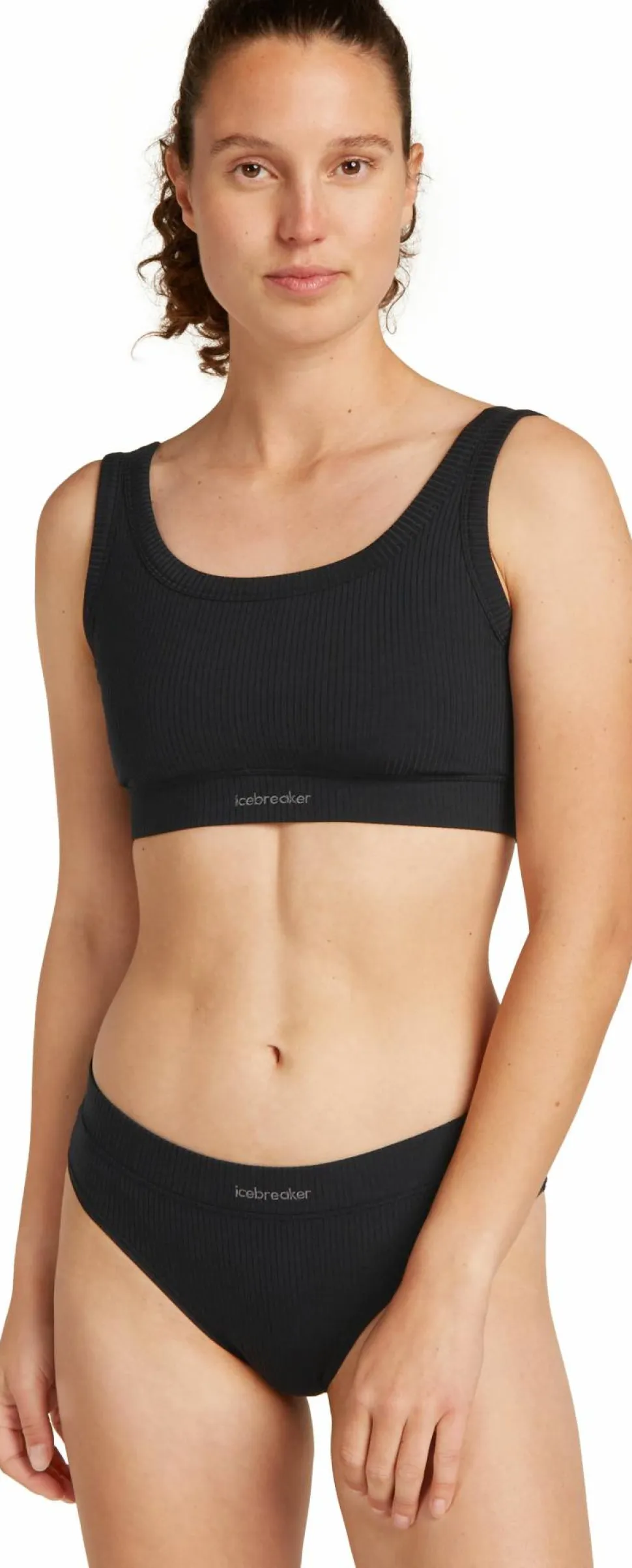 Icebreaker Women's Merino Rib Lotus Bra Black