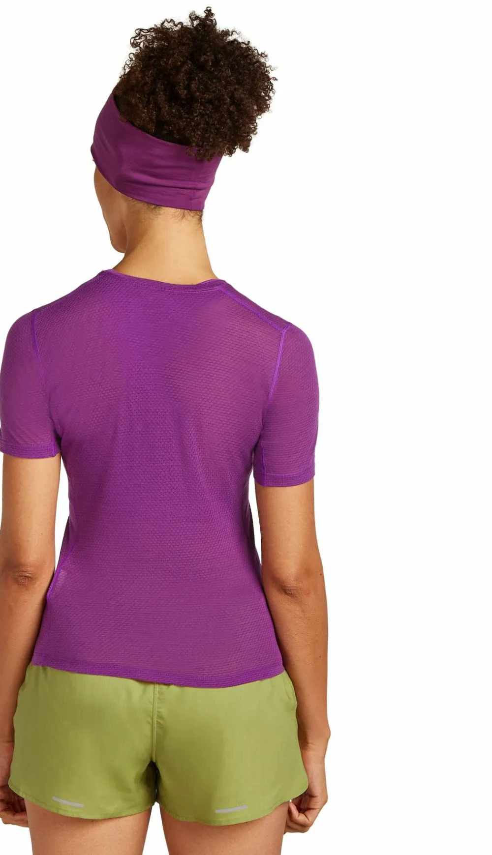 Icebreaker Women's Merino 75 Cool-Lite Featherlight Shortsleeve Crewe Passion Clearance