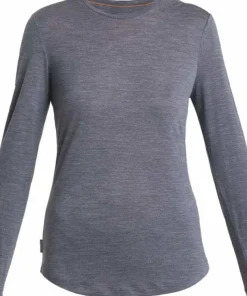 Icebreaker Women's Merino 125 Cool-Lite Sphere III Long Sleeve Tee Midnight Navy Heather Midnight Navy Hthr