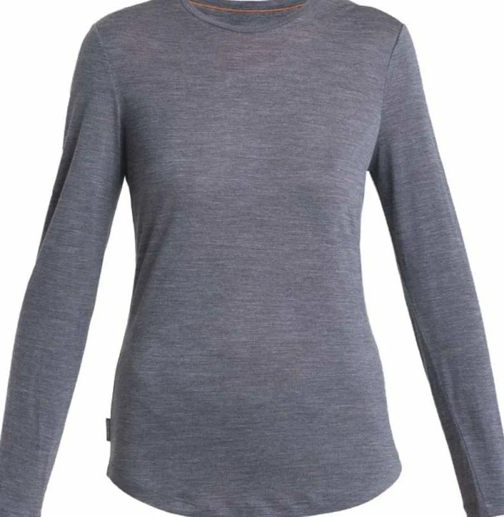 Icebreaker Women's Merino 125 Cool-Lite Sphere III Long Sleeve Tee Midnight Navy Heather Midnight Navy Hthr