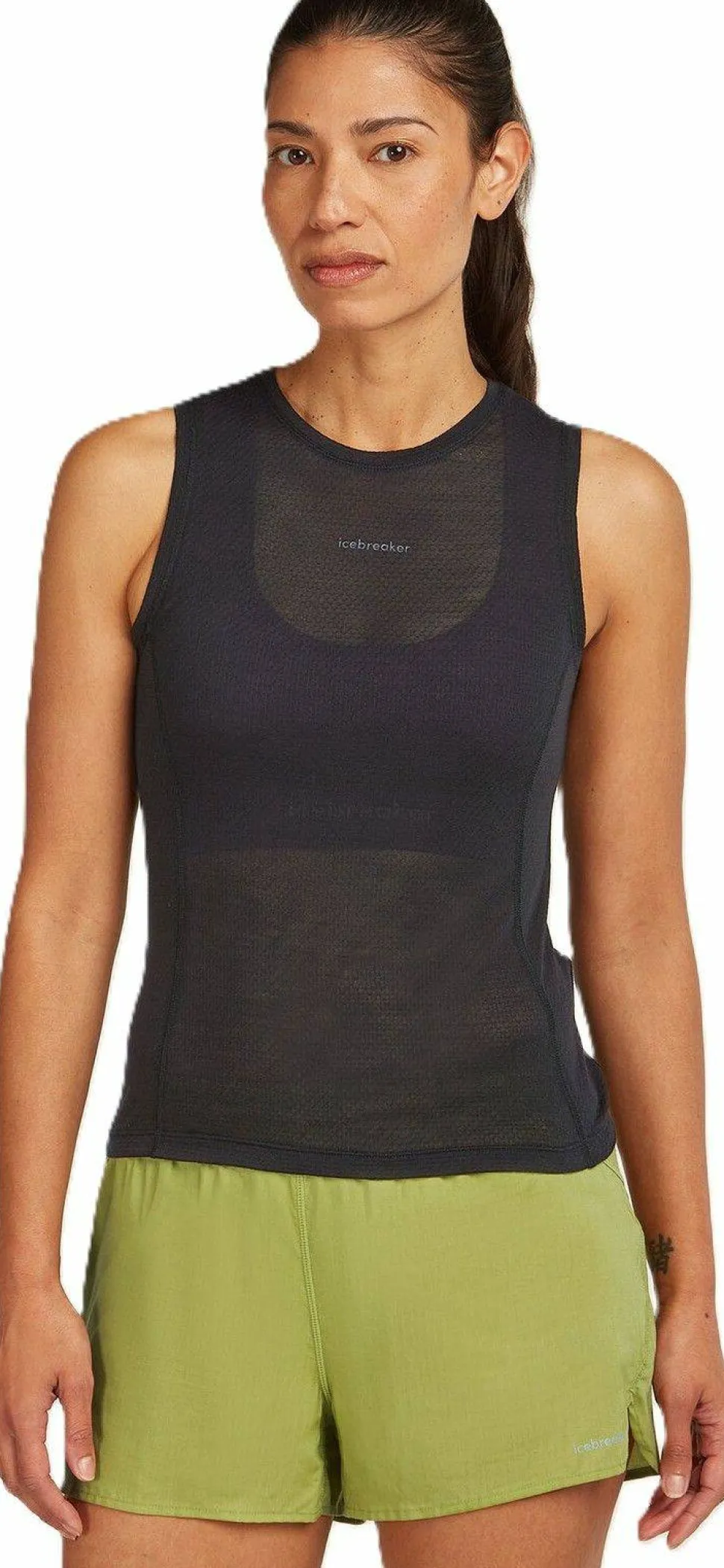 Icebreaker Women's Merino 75 Cool-Lite Featherlight Tank Black