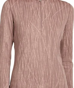Discount Women's Merino 260 Tech Vertex Long Sleeve Half Zip Delta Lines AOP Underställ Dam