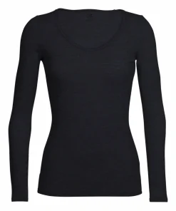 Icebreaker Women's Siren Long Sleeve Sweetheart Black