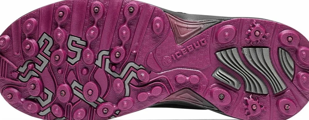 Icebug Women's Pace3 BUGrip GORE-TEX Black/DarkHibiscus Hot