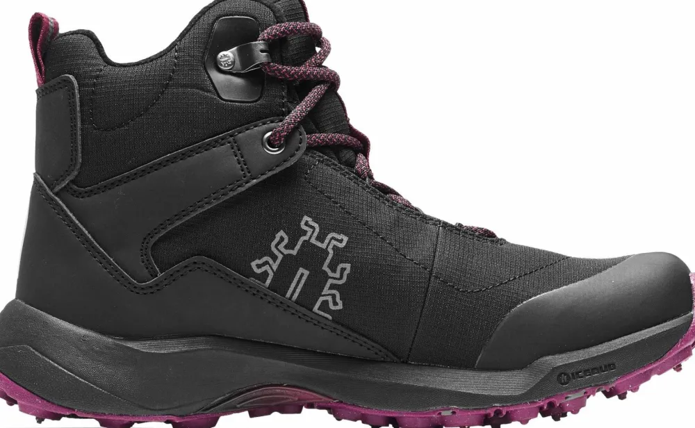 Icebug Women's Pace3 BUGrip GORE-TEX Black/DarkHibiscus Hot