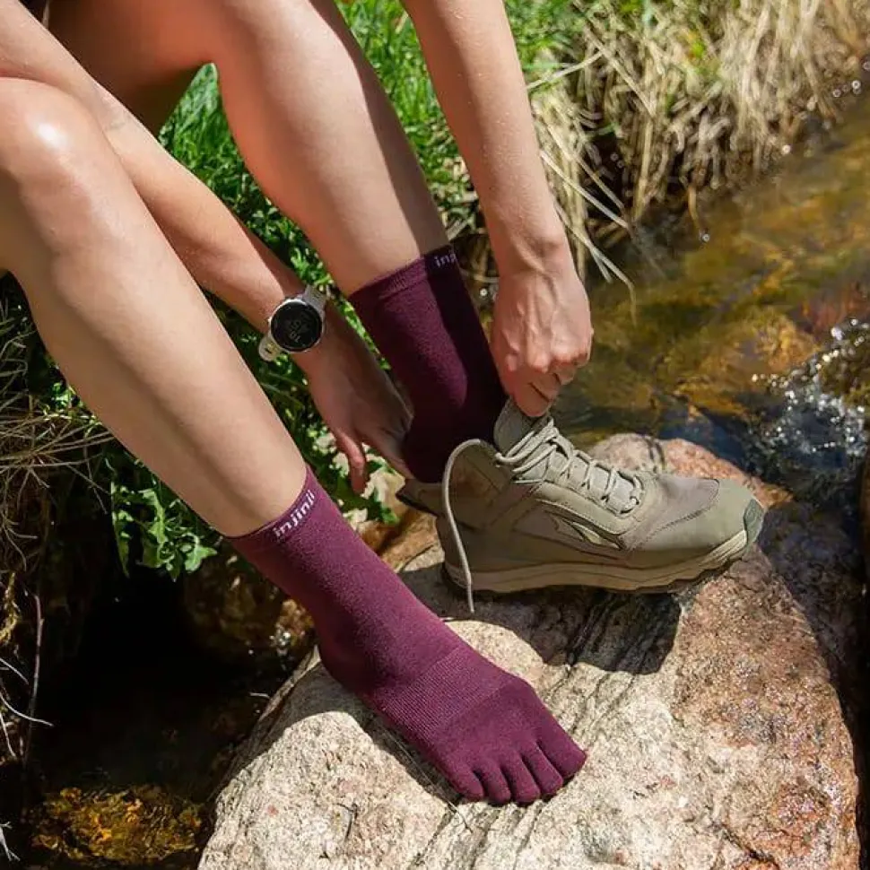 Injinji Liner Crew Wool Garnet