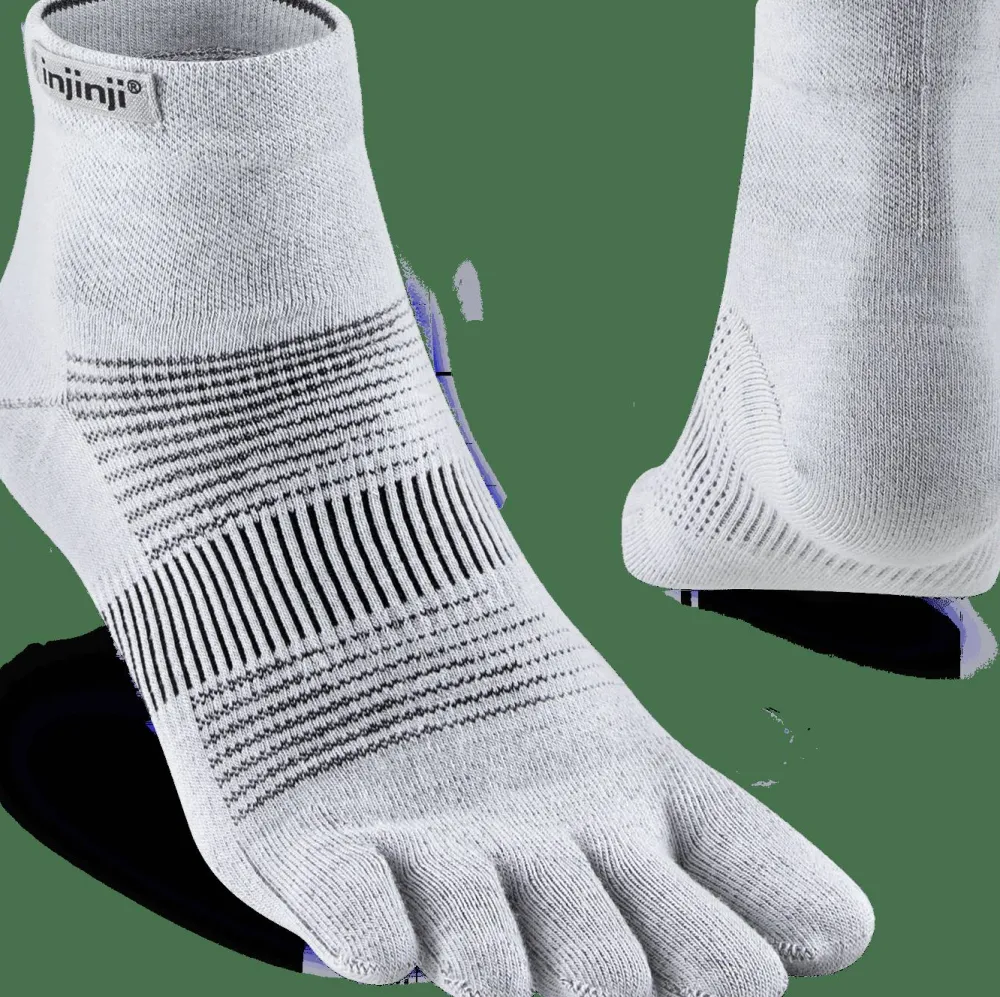 Injinji Men's Run Lightweight Mini-Crew Grey Gray Clearance