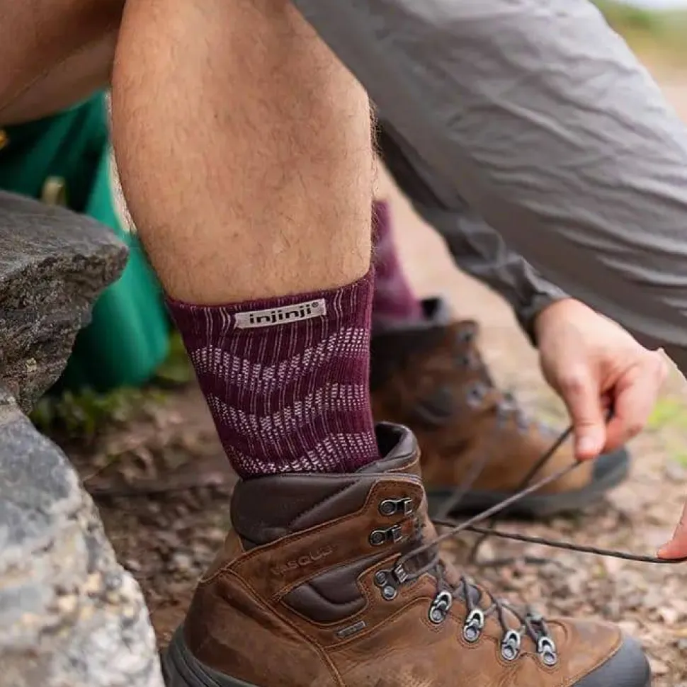 Injinji Outdoor Midweight Crew Wool Garnet
