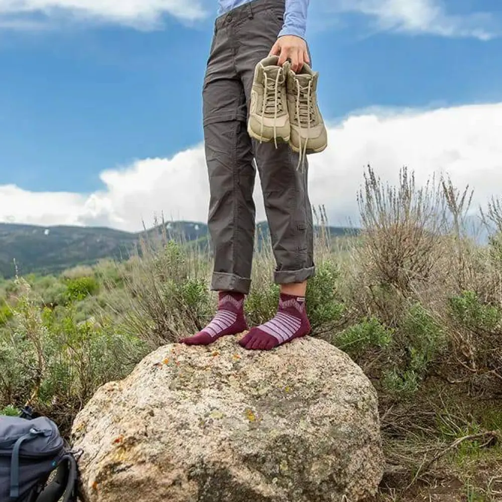 Injinji Outdoor Midweight Mini-Crew Wool Garnet New