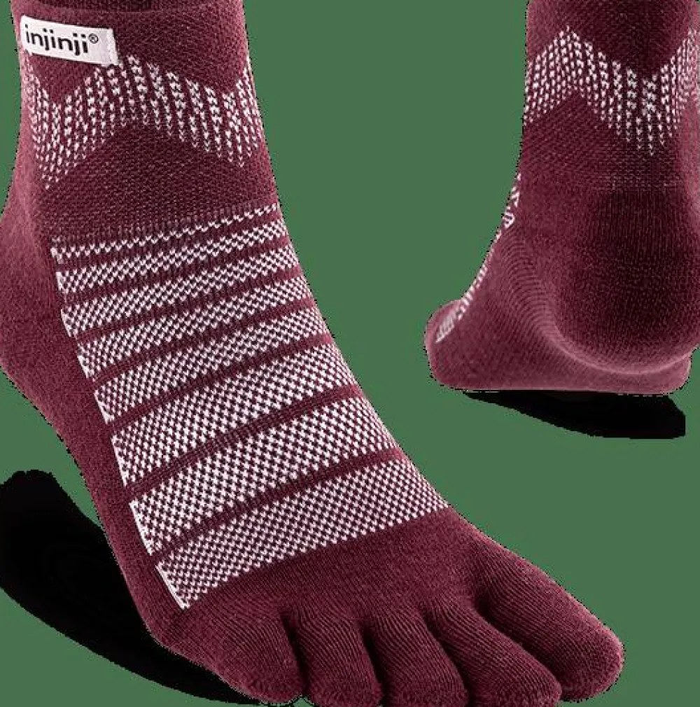 Injinji Outdoor Midweight Mini-Crew Wool Garnet New