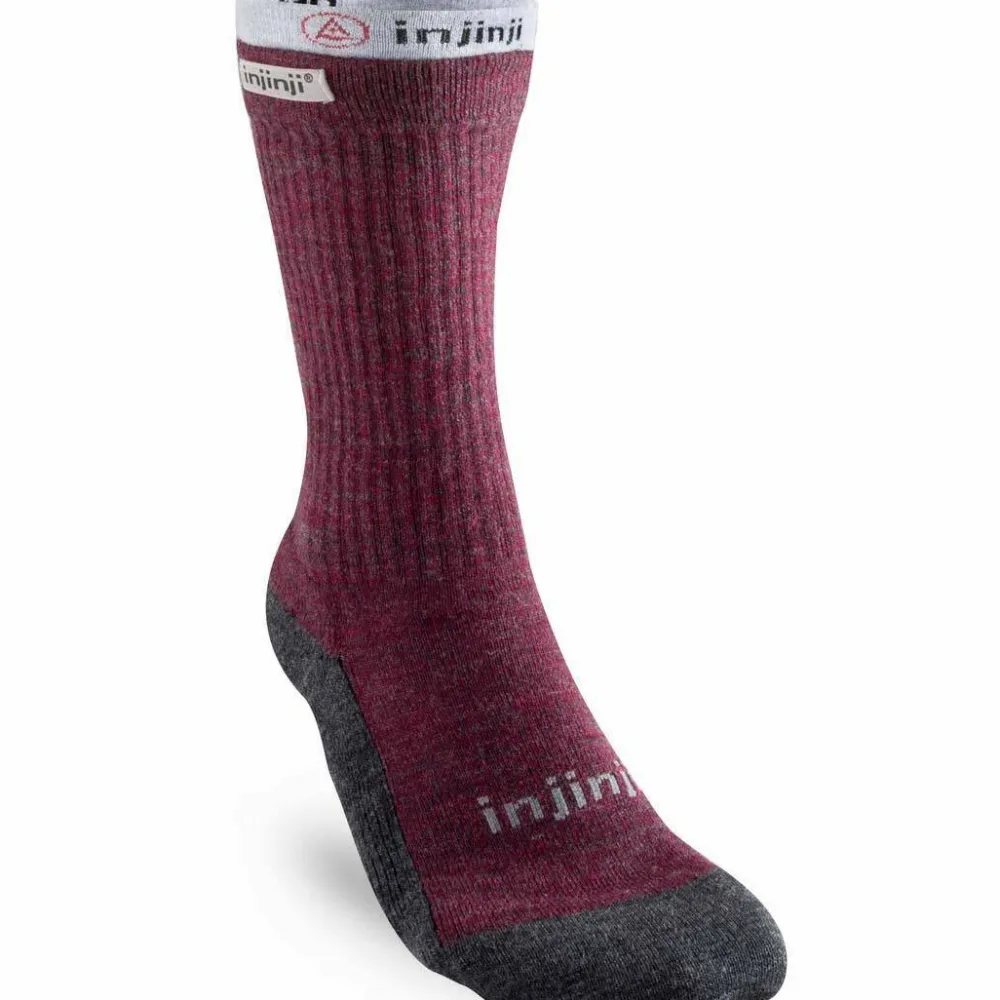 Injinji Women's Liner + Hiker Crew Maroon Maroon/Heather Gray Online