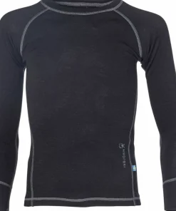 Isbjörn of Sweden Kids' Husky Sweater Baselayer Black Hot