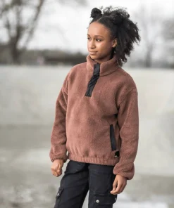 Jack Wolfskin Girls' Teen Halfzip Fleece Wild Ginger Outlet