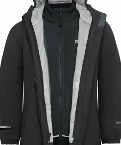 Jack Wolfskin Kids' Iceland 3-in-1 Jacket Black New