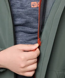 Jack Wolfskin Kids' Iceland 3-in-1 Jacket Slate Green/Black