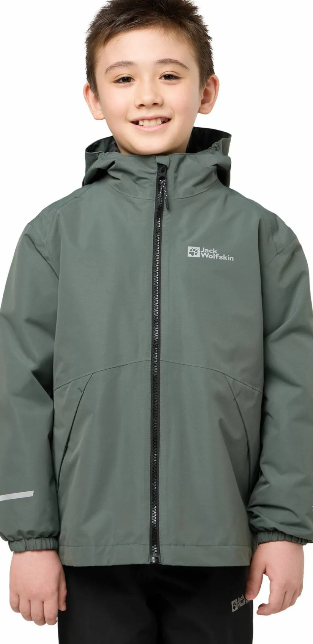 Jack Wolfskin Kids' Iceland 3-in-1 Jacket Slate Green/Black
