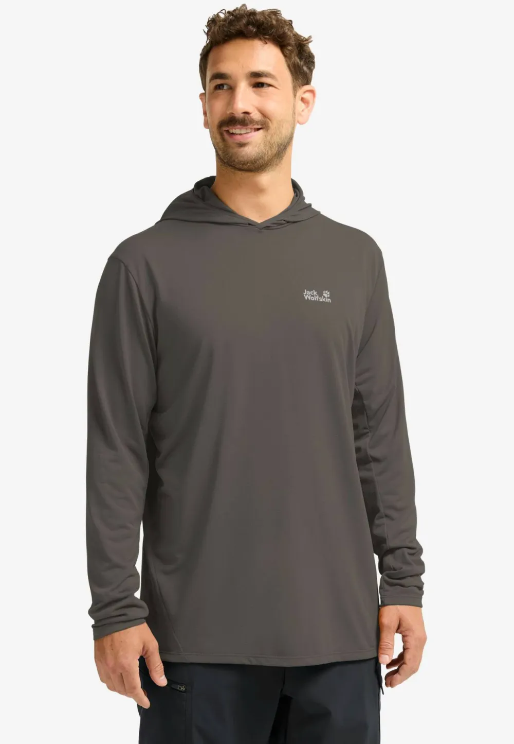 Jack Wolfskin Men's Prelight Suncool Hoody Flint Best