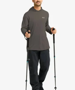 Jack Wolfskin Men's Prelight Suncool Hoody Flint Best