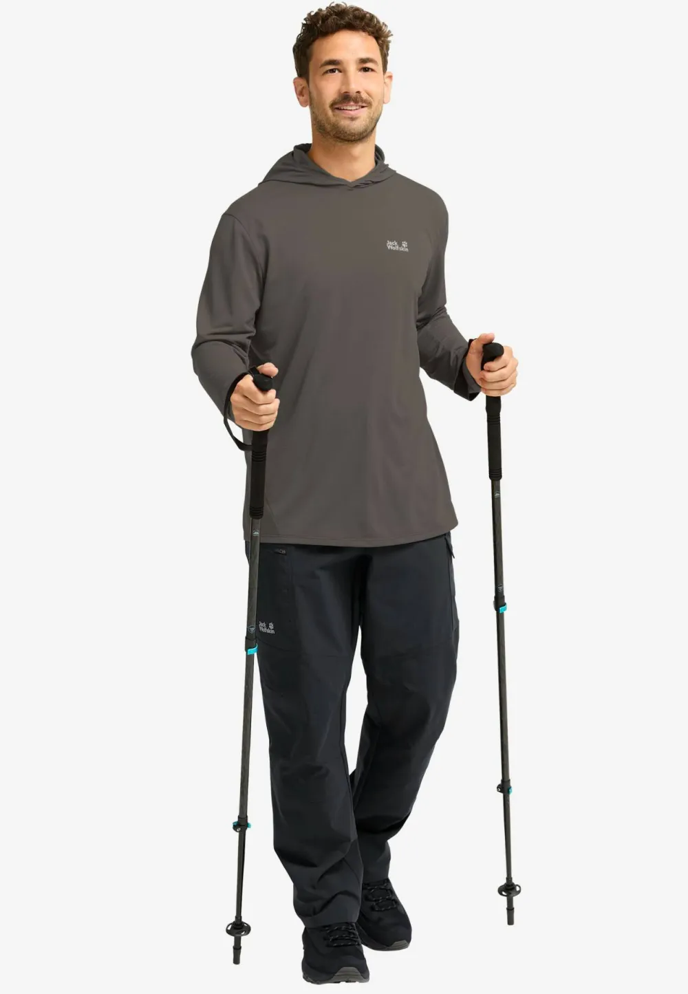 Jack Wolfskin Men's Prelight Suncool Hoody Flint Best