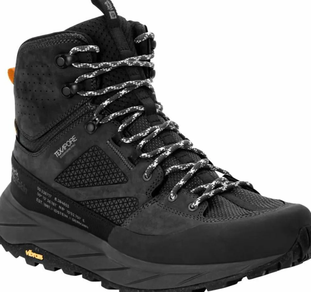 Jack Wolfskin Men's Terraquest Texapore Mid Black New
