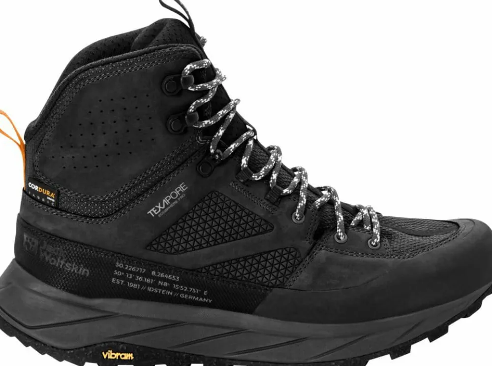 Jack Wolfskin Men's Terraquest Texapore Mid Black New