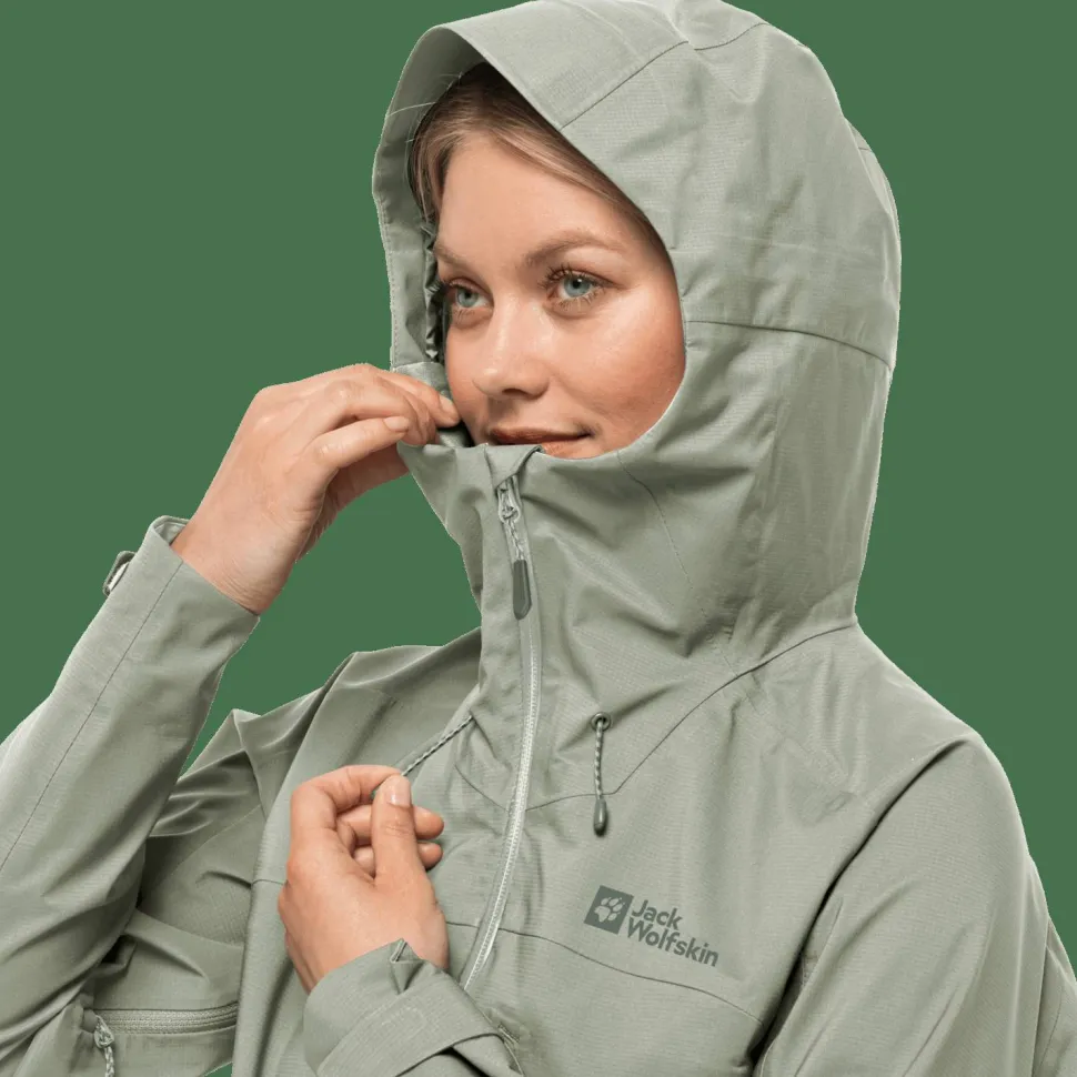 Jack Wolfskin Women's Kammweg 3-Layer Jacket Mint Leaf