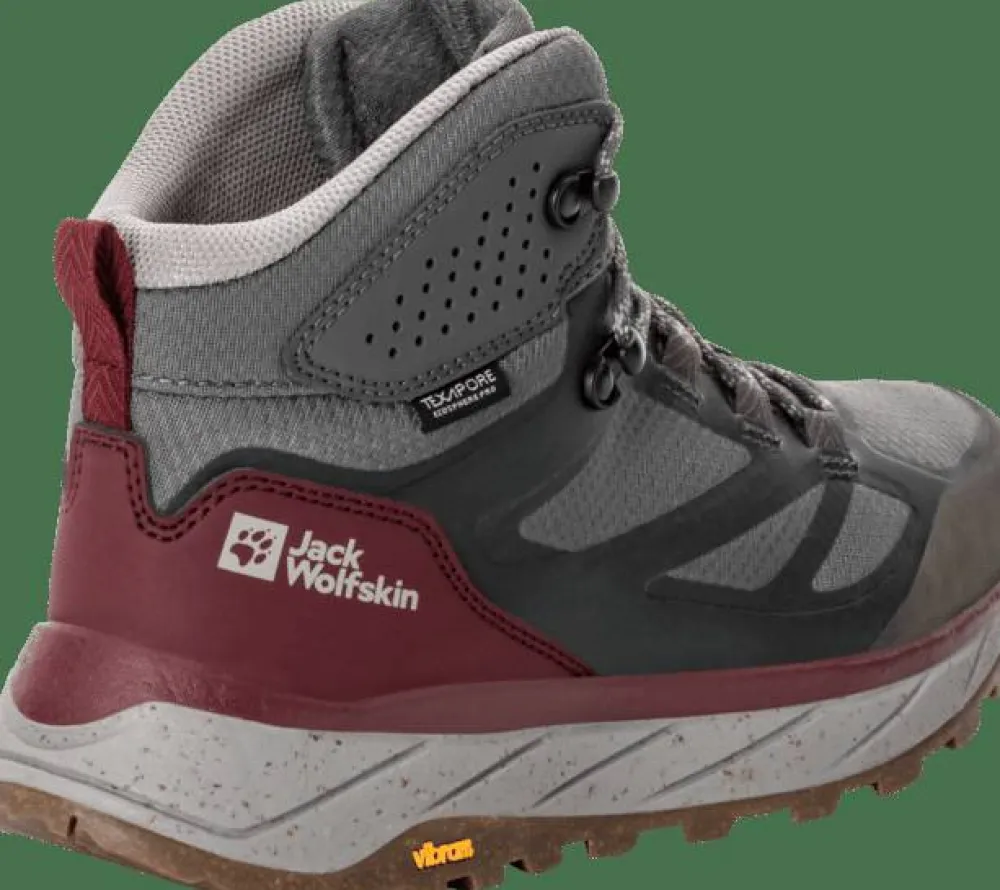 Jack Wolfskin Women's Terraventure Texapore Mid Dark Maroon Sale