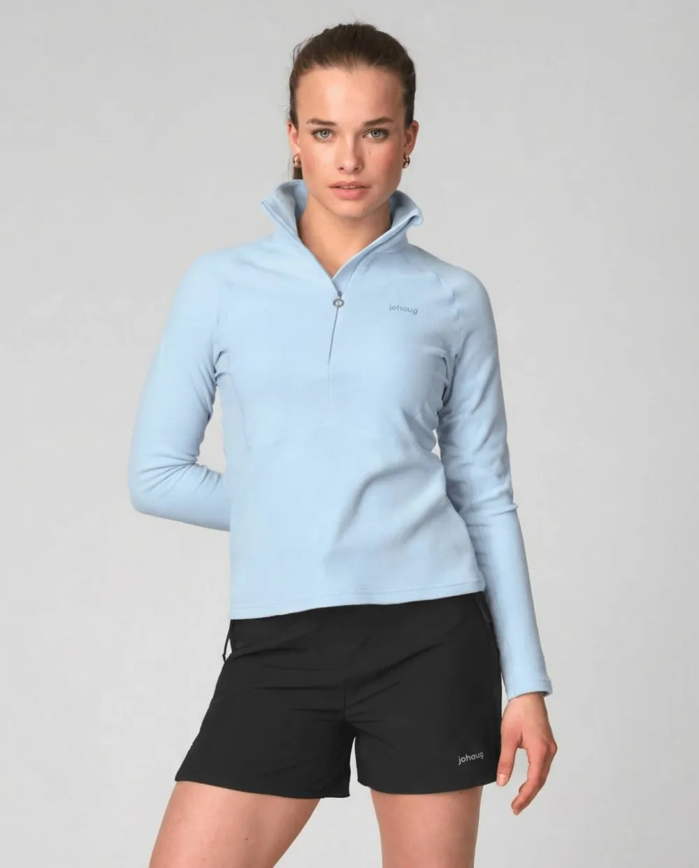 Johaug Women's Fusion Fleece Half Zip Light Blue Hot