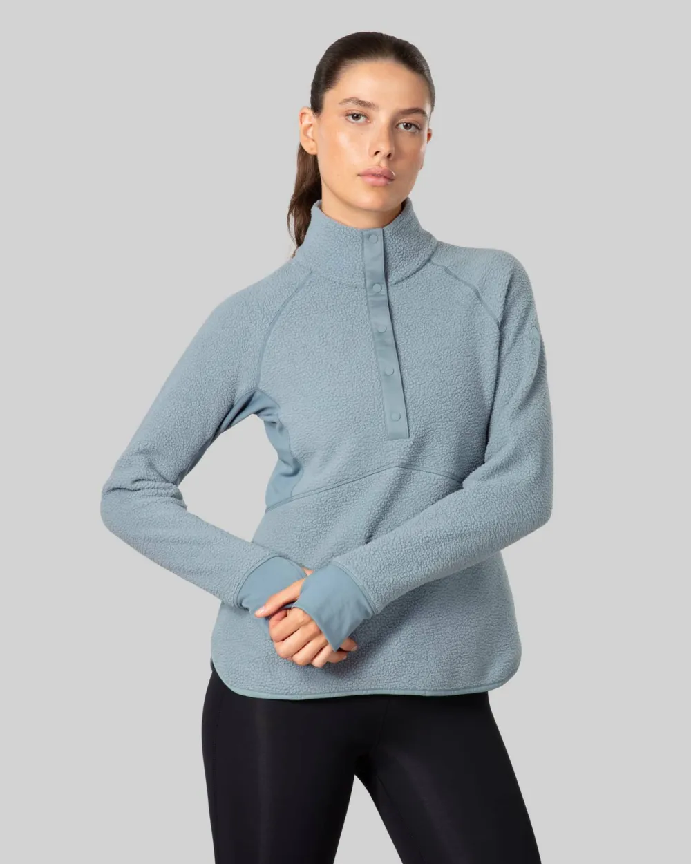 Johaug Women's Fusion Pile Henley Green/Blue Outlet
