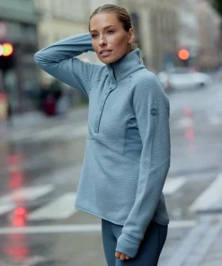Johaug Women's Fusion Pile Henley Green/Blue Outlet
