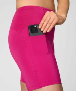 Johaug Women's Impact Tights 7,5 Inch Berry Pink