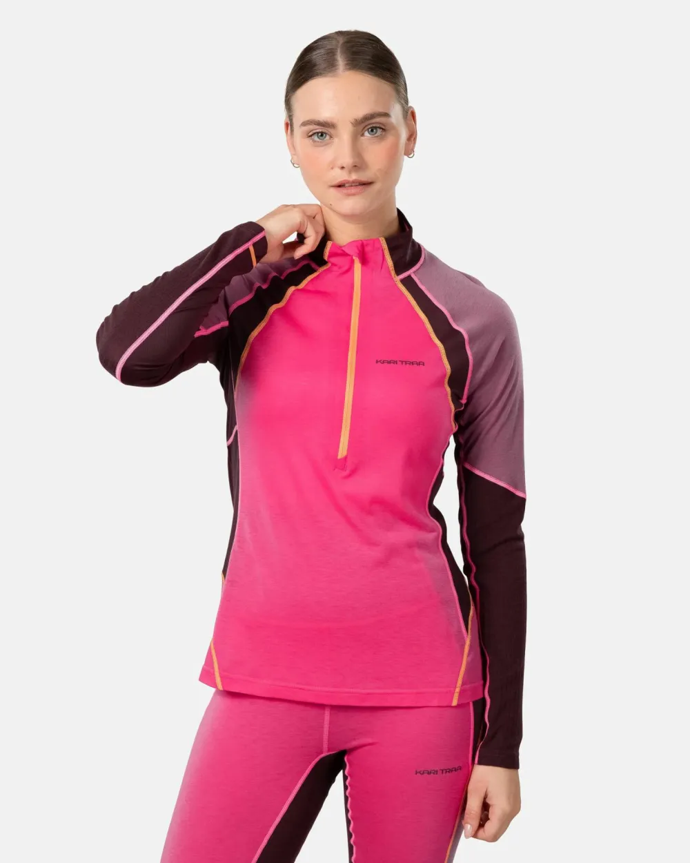 Clearance Women's Alma Half Zip Berry Underställ Dam