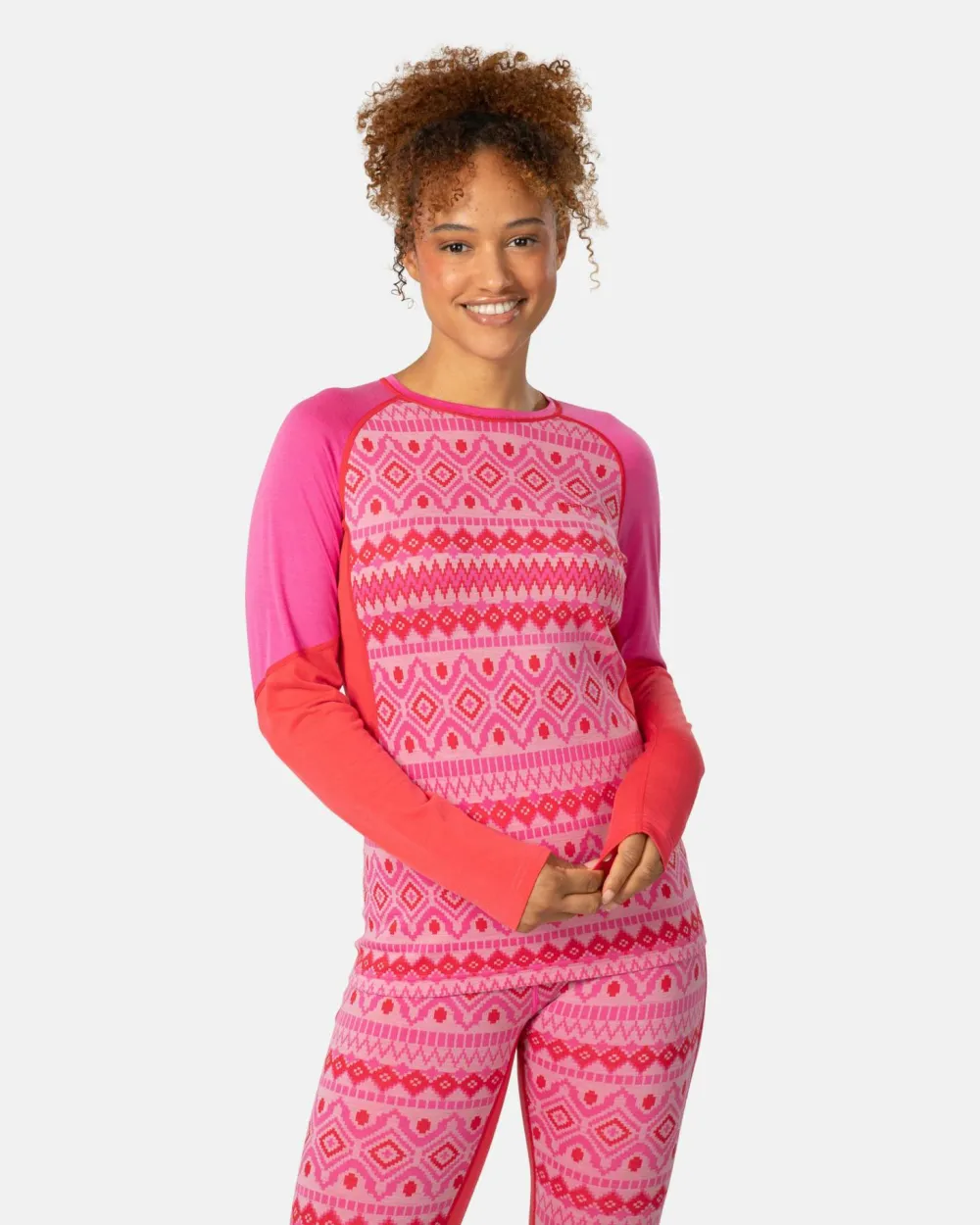 Kari Traa Women's Malia Long Sleeve Bright Pink Hot