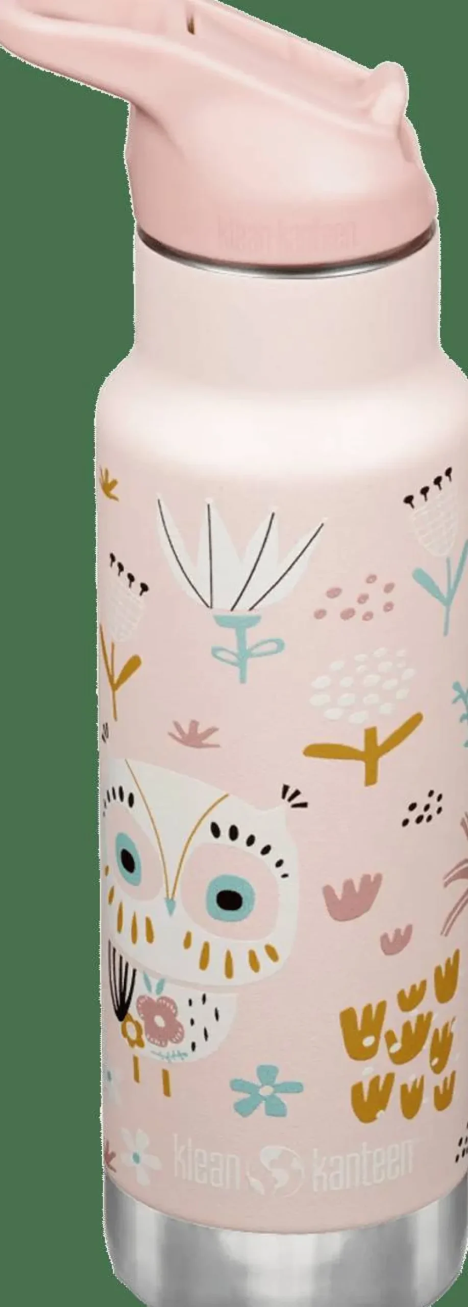 Klean Kanteen Kids' Classic Insulated Water Bottle with Flip Seal Sport Cap and Straw Owlet Discount
