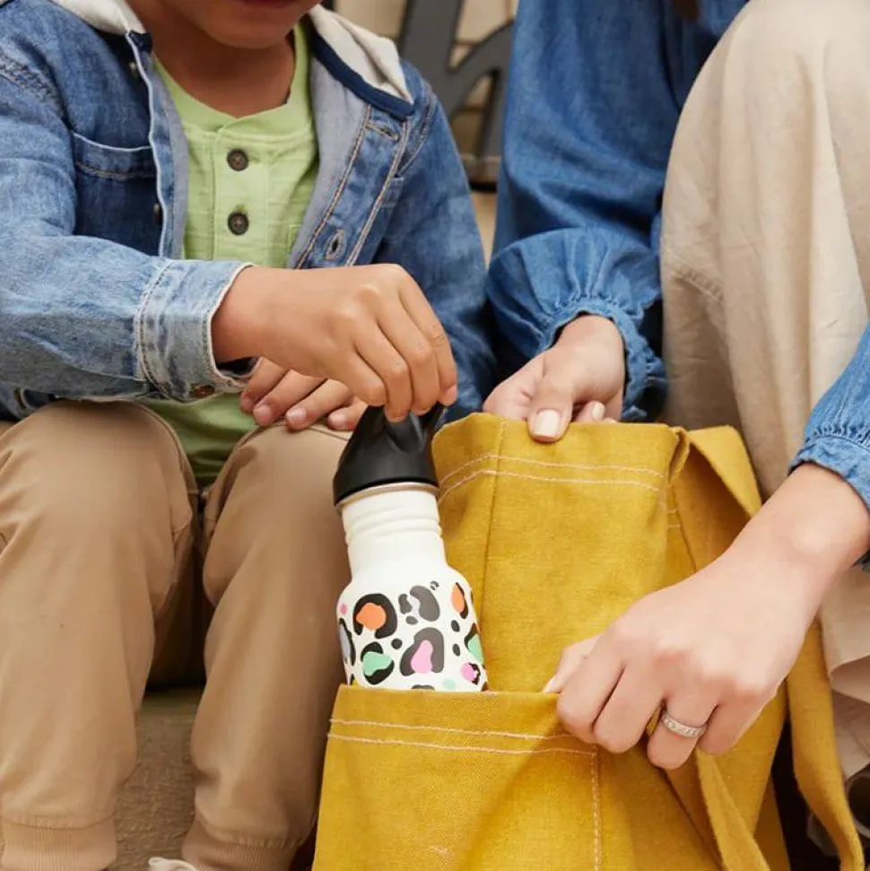 Klean Kanteen Kids' Classic Narrow 355ml (W/Flip Seal Sport) Leopard Print