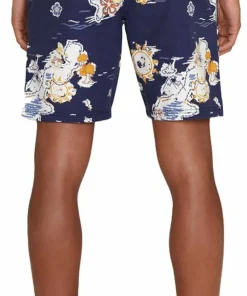 Knowledge Cotton Apparel Men's Boardwalk Shorts With Elastic Waist Night Sky Outlet
