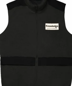 Hot Men's Teddy Fleece Hood Vest With Rib Stop In Contrast Color Västar Herr