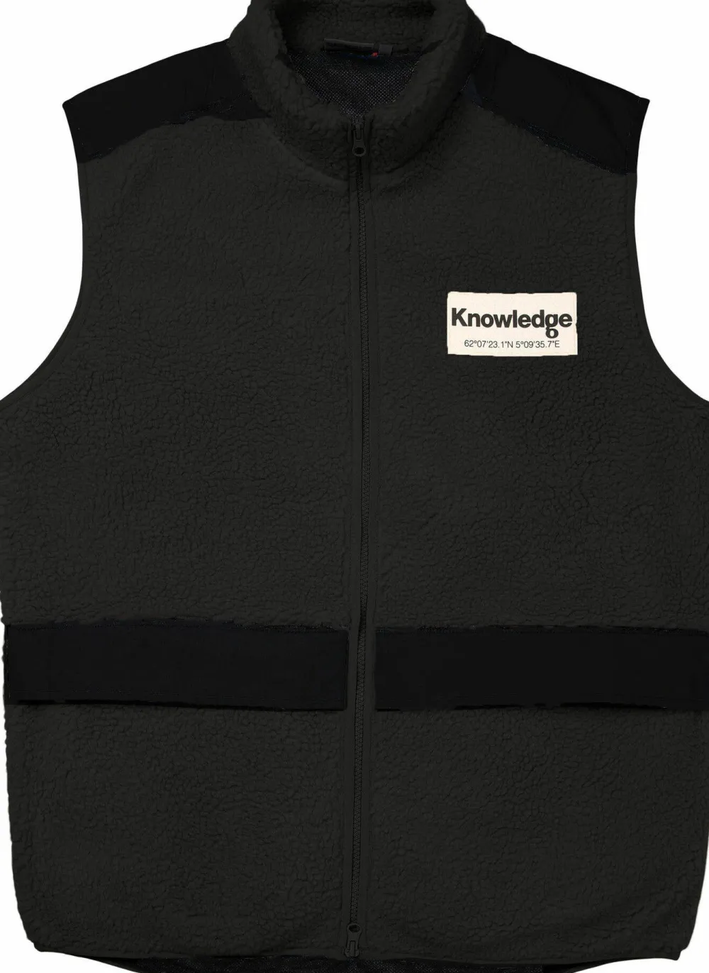 Hot Men's Teddy Fleece Hood Vest With Rib Stop In Contrast Color Västar Herr