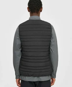 Knowledge Cotton Apparel Men's Go Anywear™ Quilted Padded Zip Vest Black Jet