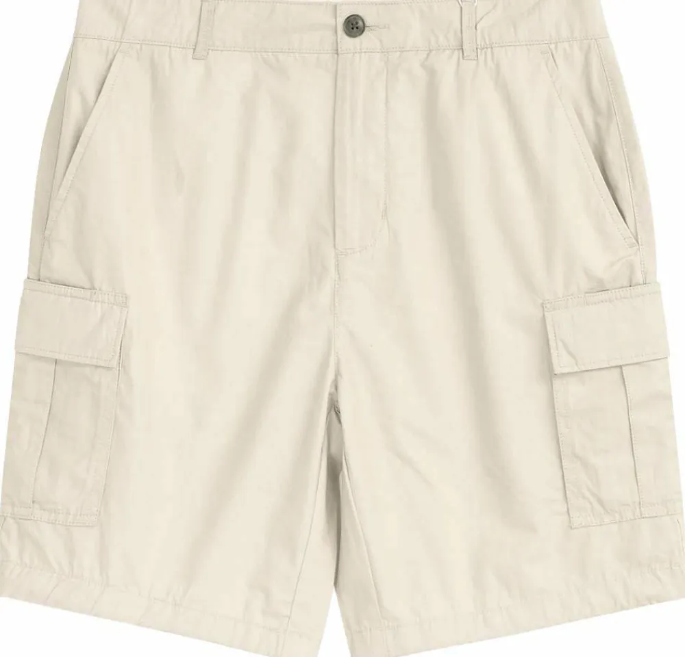Knowledge Cotton Apparel Men's Fig Loose Cargo Poplin Shorts Light Feather Gray Best