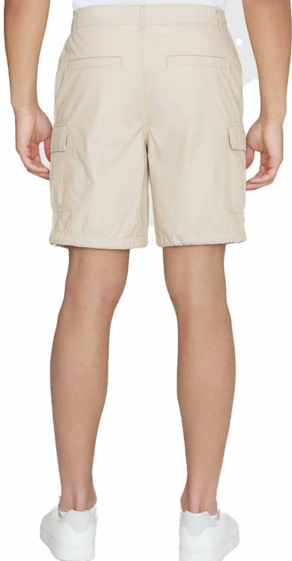 Knowledge Cotton Apparel Men's Fig Loose Cargo Poplin Shorts Light Feather Gray Best
