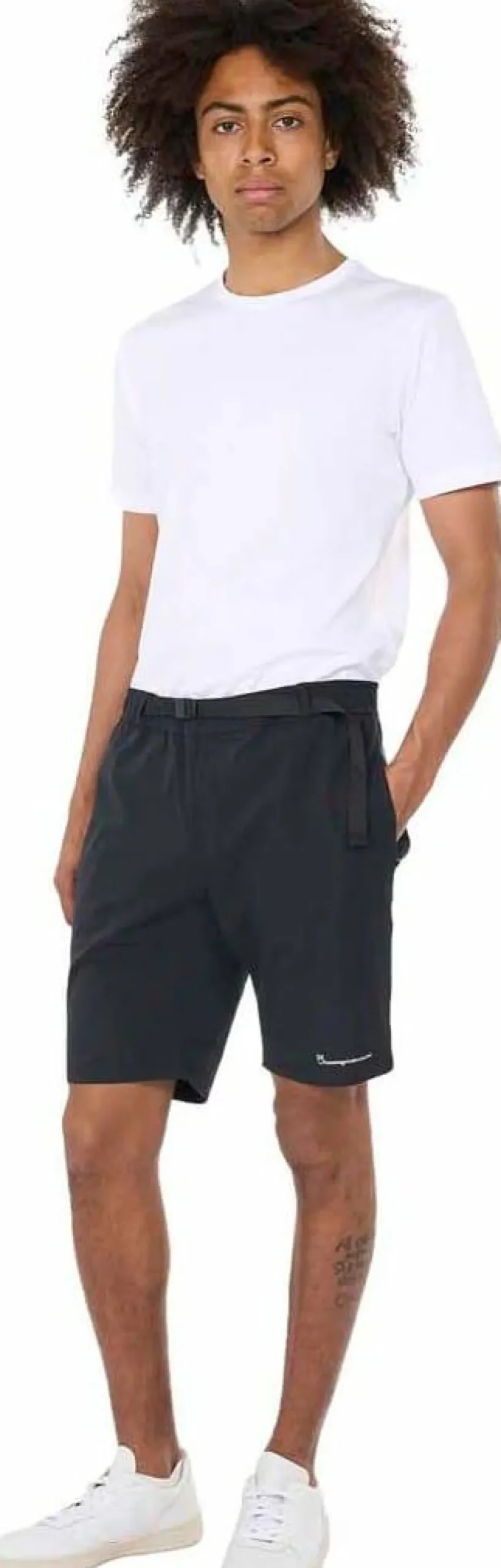 Knowledge Cotton Apparel Men's Stretch Trekking Shorts Black Jet