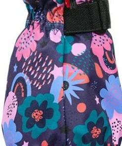 Kombi Kids' Crazy Caribo Mitten Purple Rainbow Flower Sale