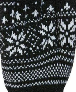 Kombi Unisex Nordic Jacquard Gloves Black Clearance